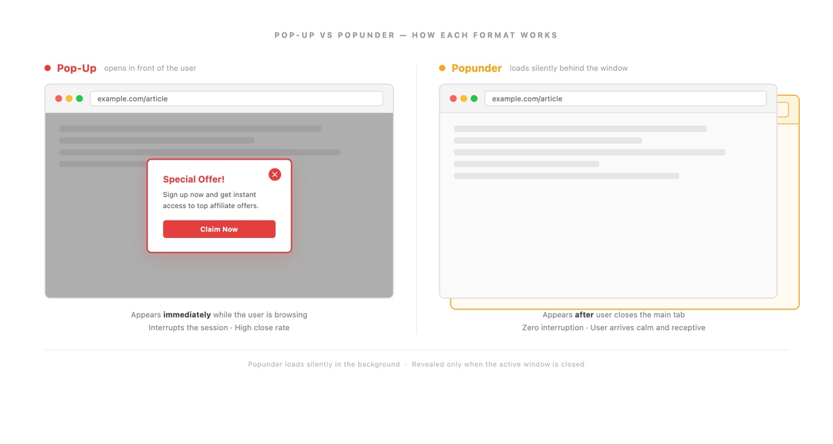 Difference Between Pop-Up and Popunder